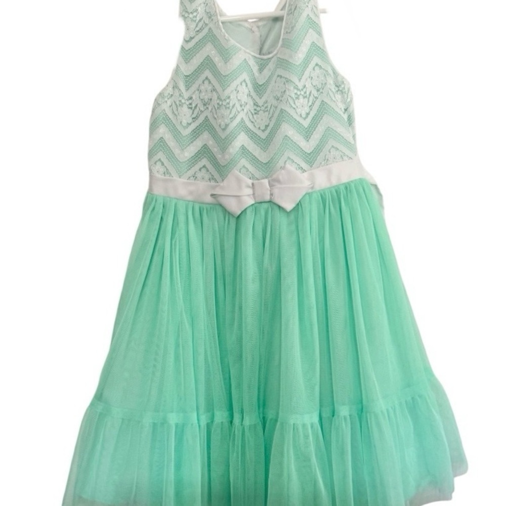 Jona Michelle Mint Green Sleeveless Kids Dress Size 6